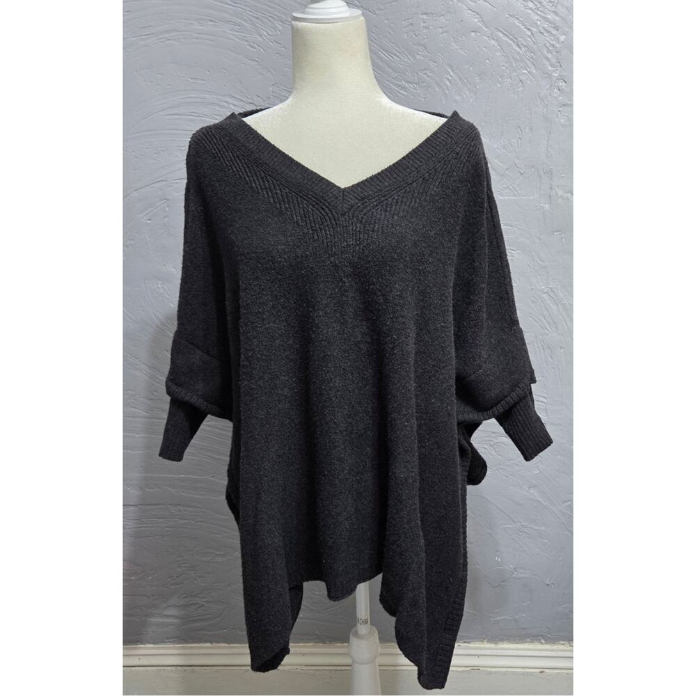 Simply Vera Vera Wang Grey Woman's Kimono Like Sweater Size Medium
